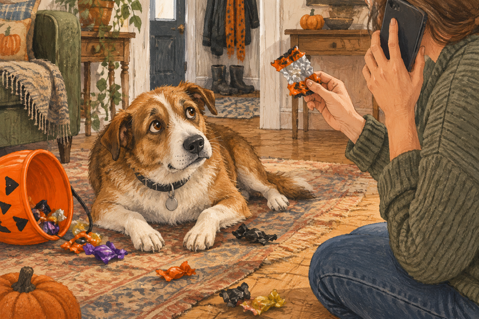 Your Dog Got Into the Halloween Candy? Don’t Toss the Wrapper Yet